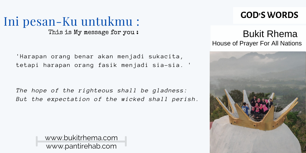 harapan orang benar sukacita