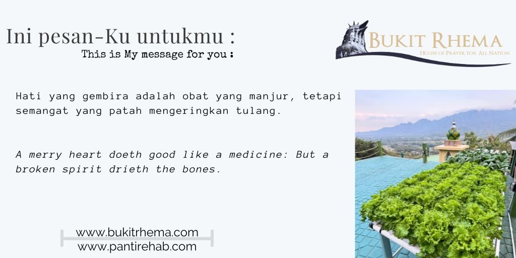 hati yang gembira adalah obat