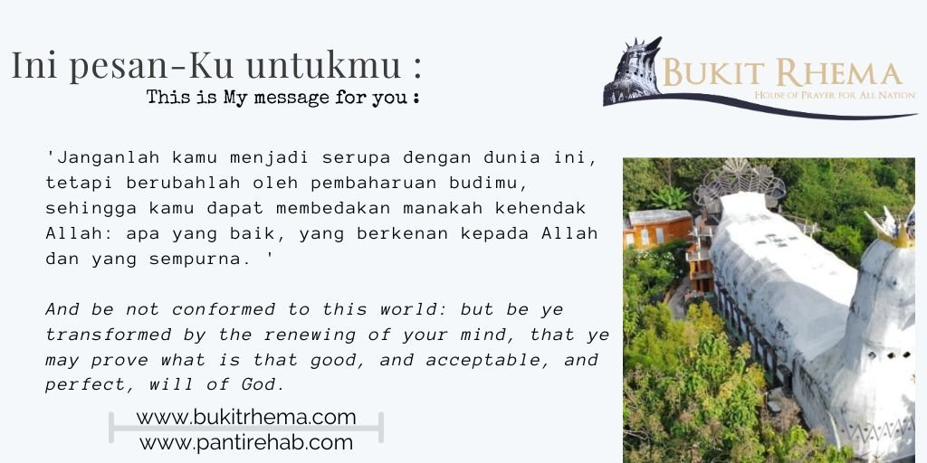 jangan serupa dengan dunia ini