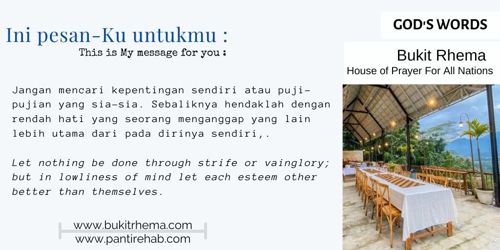 rendah hati menganggap orang lain lebih utama