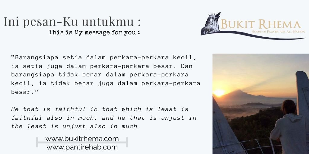 renungan setia dalam perkara kecil