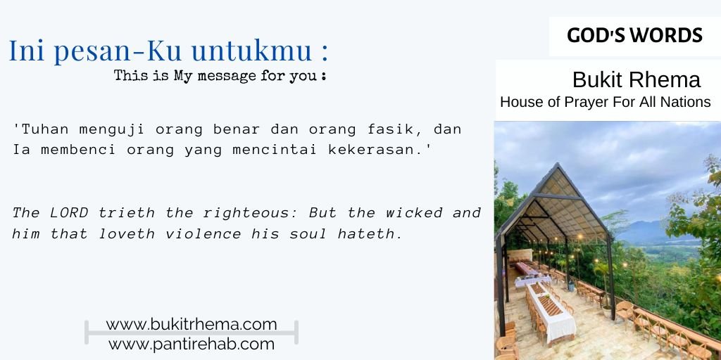 tuhan menguji orang benar mazmur 11 :5