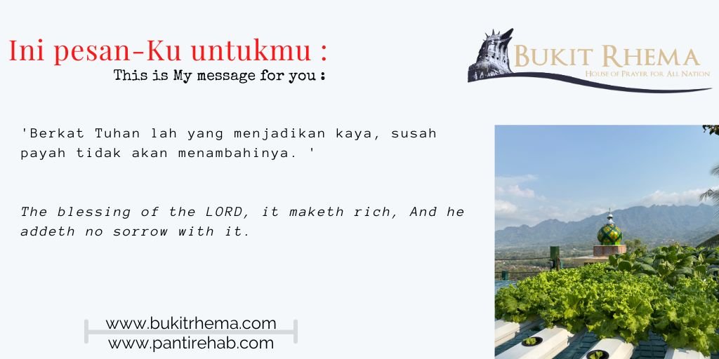 berkat Tuhan yang menjadikan kaya