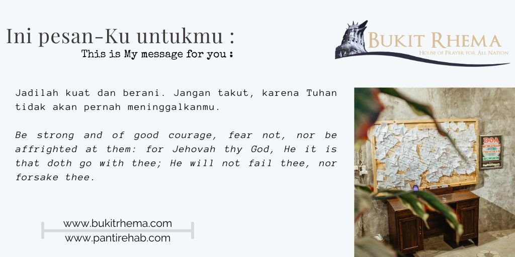 jadilah kuat dan berani